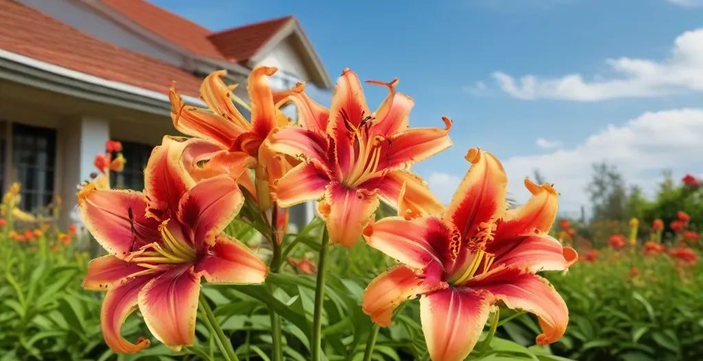 gloriosa lillies in house garden - types of lillies plant