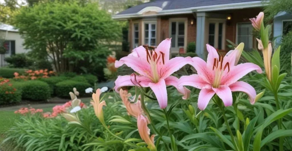 Regal lillies in house garder - types of lillies plant