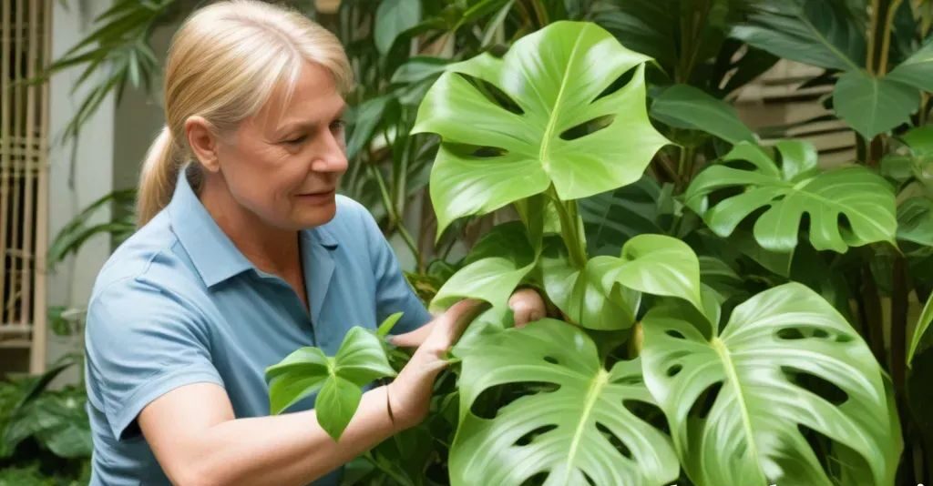 a lady by the philodendron plant - a complete guide on philodendron