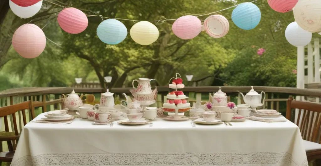 The Vintage Tea Party Setting:- Garden Room
