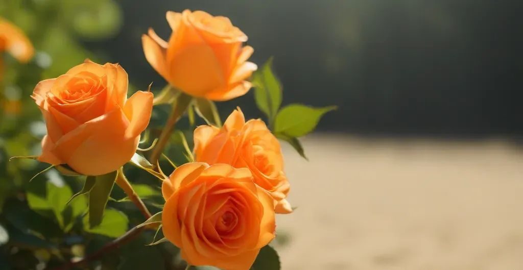 4 orange roses - rosses meanings 